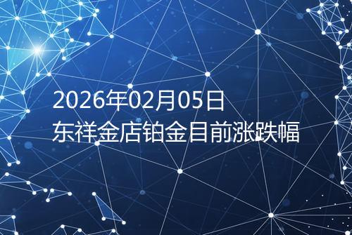 2026年02月05日东祥金店铂金目前涨跌幅