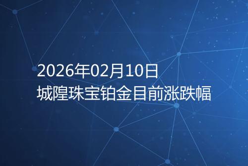 2026年02月10日城隍珠宝铂金目前涨跌幅