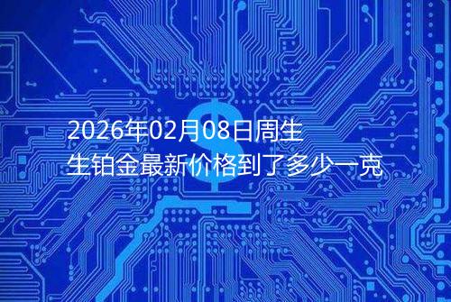 2026年02月08日周生生铂金最新价格到了多少一克
