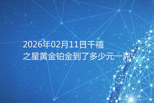 2026年02月11日千禧之星黄金铂金到了多少元一克