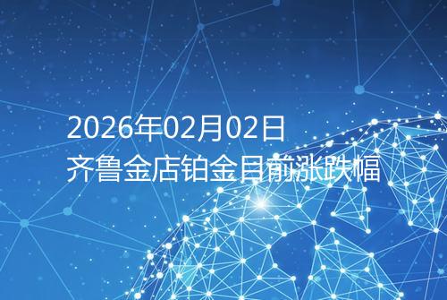 2026年02月02日齐鲁金店铂金目前涨跌幅
