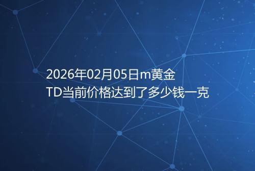 2026年02月05日m黄金TD当前价格达到了多少钱一克
