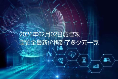 2026年02月02日城隍珠宝铂金最新价格到了多少元一克