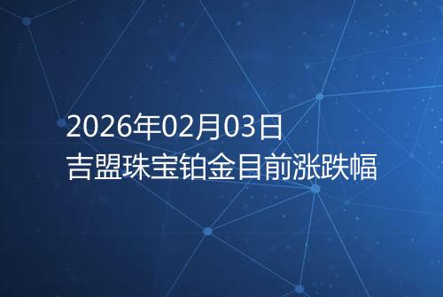 2026年02月03日吉盟珠宝铂金目前涨跌幅