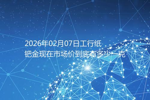 2026年02月07日工行纸钯金现在市场价到底有多少一克