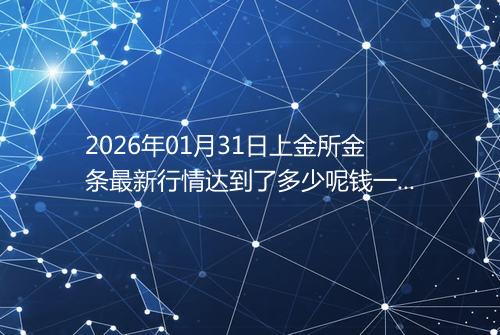2026年01月31日上金所金条最新行情达到了多少呢钱一克