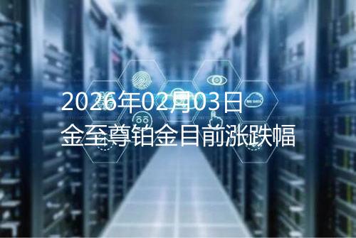 2026年02月03日金至尊铂金目前涨跌幅