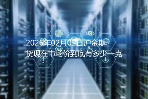 2026年02月03日沪金期货现在市场价到底有多少一克