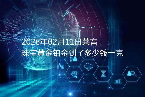 2026年02月11日莱音珠宝黄金铂金到了多少钱一克