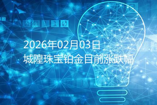 2026年02月03日城隍珠宝铂金目前涨跌幅