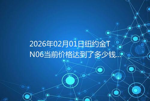 2026年02月01日纽约金TN06当前价格达到了多少钱一克