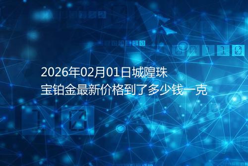 2026年02月01日城隍珠宝铂金最新价格到了多少钱一克
