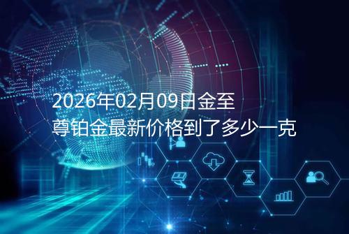 2026年02月09日金至尊铂金最新价格到了多少一克