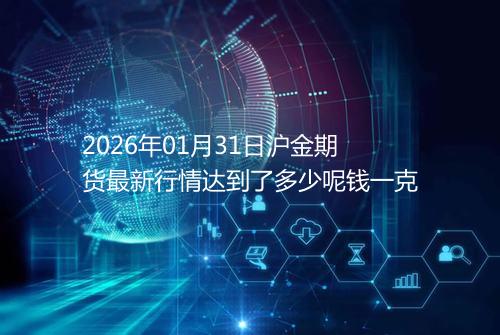 2026年01月31日沪金期货最新行情达到了多少呢钱一克