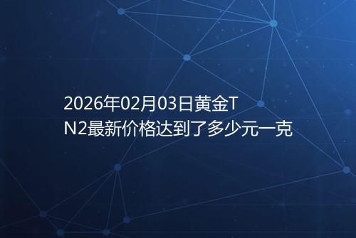 2026年02月03日黄金TN2最新价格达到了多少元一克