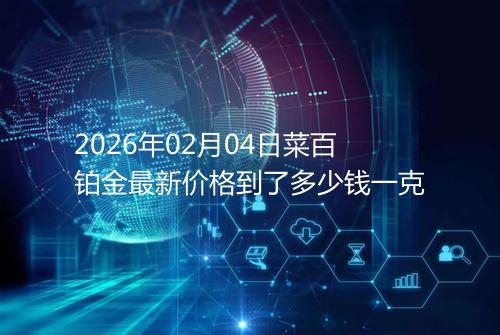 2026年02月04日菜百铂金最新价格到了多少钱一克