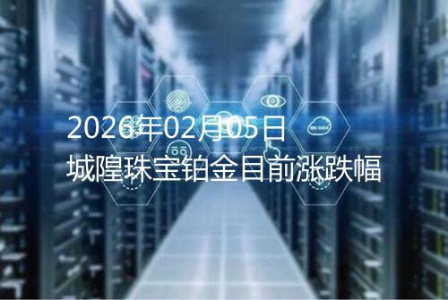 2026年02月05日城隍珠宝铂金目前涨跌幅