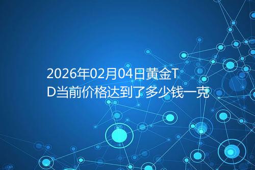 2026年02月04日黄金TD当前价格达到了多少钱一克