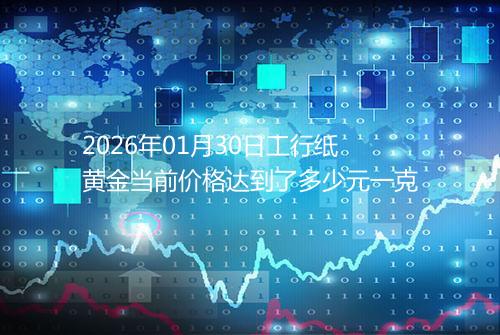 2026年01月30日工行纸黄金当前价格达到了多少元一克