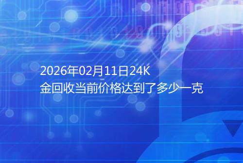 2026年02月11日24K金回收当前价格达到了多少一克