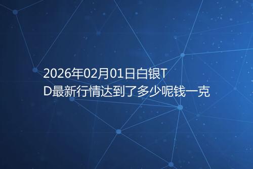 2026年02月01日白银TD最新行情达到了多少呢钱一克