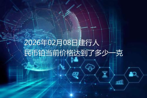 2026年02月08日建行人民币铂当前价格达到了多少一克