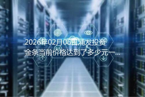 2026年02月06日浦发投资金条当前价格达到了多少元一克