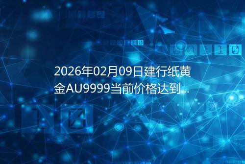 2026年02月09日建行纸黄金AU9999当前价格达到了多少元一克