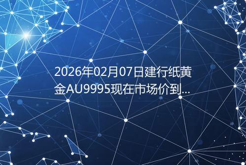 2026年02月07日建行纸黄金AU9995现在市场价到底有多少钱一克