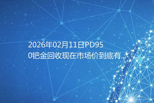 2026年02月11日PD950钯金回收现在市场价到底有多少钱一克