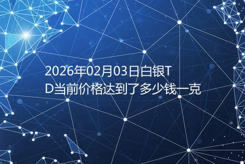 2026年02月03日白银TD当前价格达到了多少钱一克