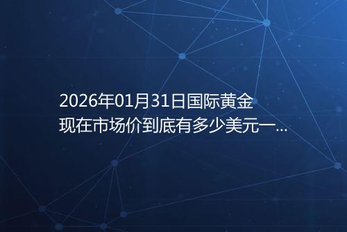 2026年01月31日国际黄金现在市场价到底有多少美元一盎司
