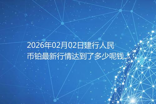 2026年02月02日建行人民币铂最新行情达到了多少呢钱一克