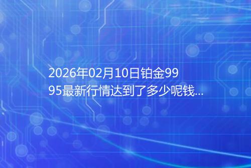 2026年02月10日铂金9995最新行情达到了多少呢钱一克