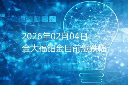 2026年02月04日金大福铂金目前涨跌幅