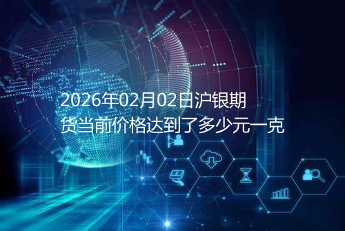 2026年02月02日沪银期货当前价格达到了多少元一克
