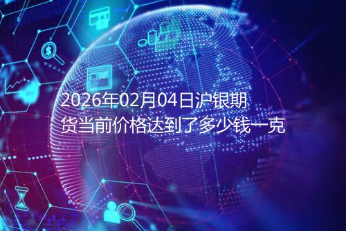2026年02月04日沪银期货当前价格达到了多少钱一克