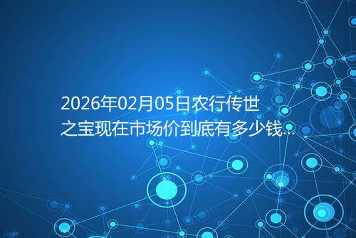 2026年02月05日农行传世之宝现在市场价到底有多少钱一克