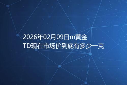 2026年02月09日m黄金TD现在市场价到底有多少一克