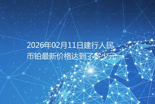 2026年02月11日建行人民币铂最新价格达到了多少元一克