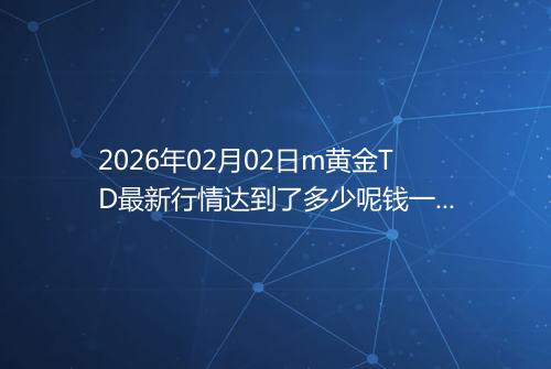 2026年02月02日m黄金TD最新行情达到了多少呢钱一克