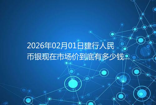 2026年02月01日建行人民币银现在市场价到底有多少钱一克