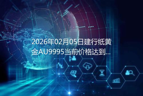 2026年02月05日建行纸黄金AU9995当前价格达到了多少一克
