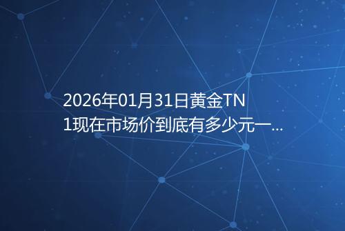 2026年01月31日黄金TN1现在市场价到底有多少元一克