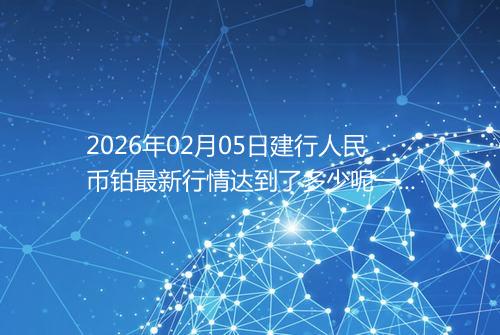 2026年02月05日建行人民币铂最新行情达到了多少呢一克