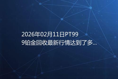 2026年02月11日PT999铂金回收最新行情达到了多少呢钱一克