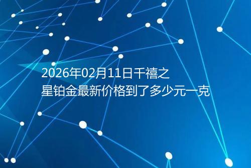 2026年02月11日千禧之星铂金最新价格到了多少元一克