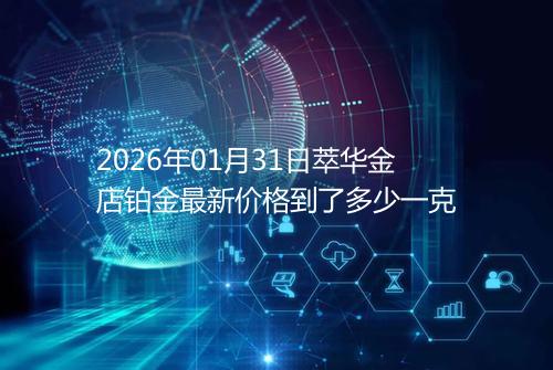 2026年01月31日萃华金店铂金最新价格到了多少一克