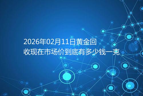 2026年02月11日黄金回收现在市场价到底有多少钱一克