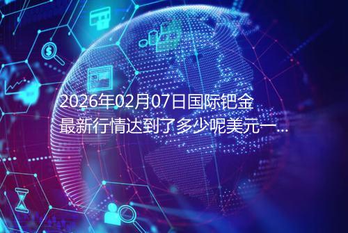 2026年02月07日国际钯金最新行情达到了多少呢美元一盎司